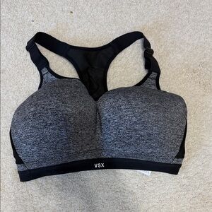 VSX Heathered Black and Gray Sports Bra